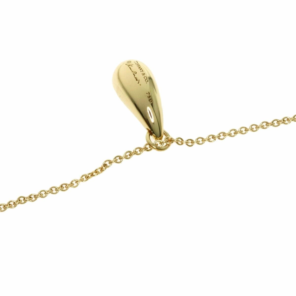 TIFFANY & Co. Elsa Peretti 18K Gold Teardrop Pendant Necklace im Zustand „Hervorragend“ im Angebot in Los Angeles, CA