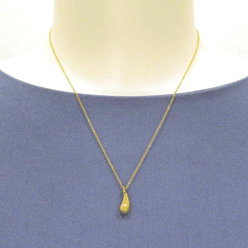 tiffany gold teardrop necklace
