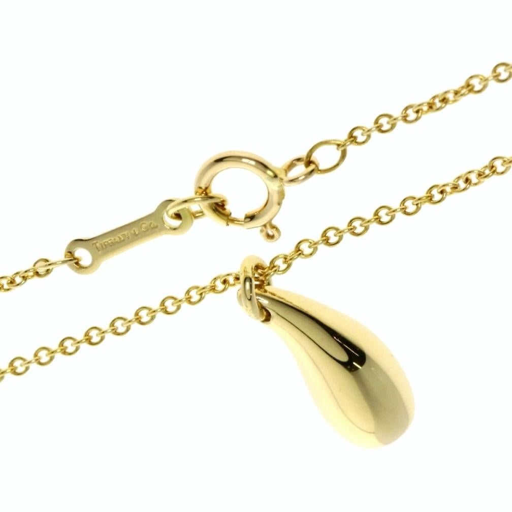 TIFFANY & Co. Elsa Peretti 18K Gold Teardrop Pendant Necklace For Sale 1