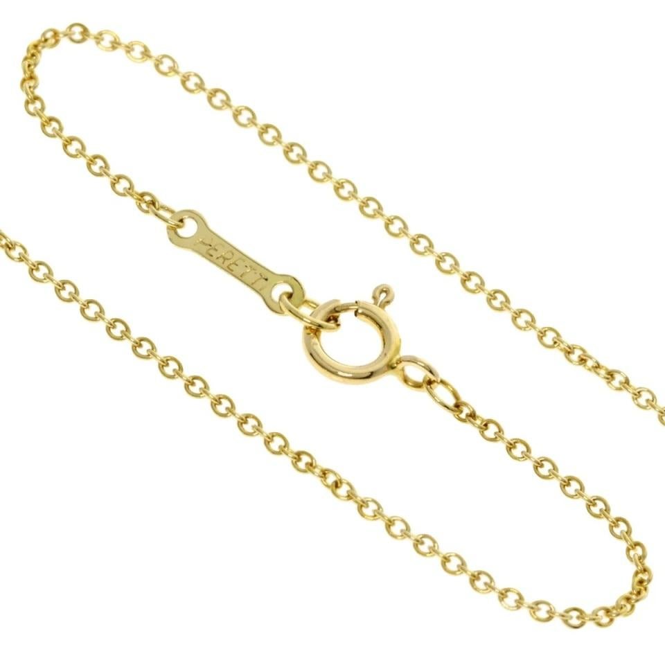 TIFFANY & Co. Elsa Peretti 18K Gold Teardrop Pendant Necklace For Sale 3