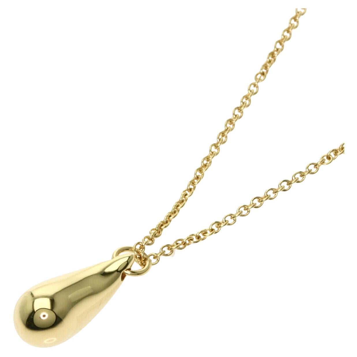 TIFFANY
Co. Elsa Peretti 18K Gold Teardrop Pendant Necklace