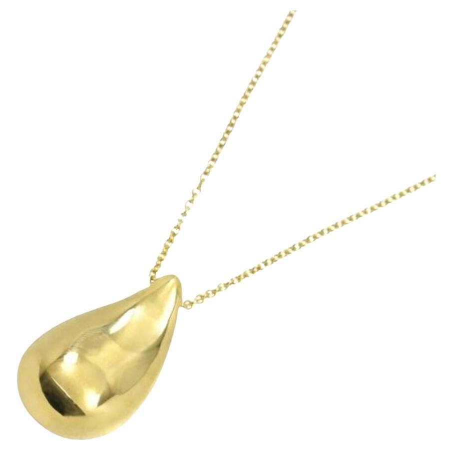 TIFFANY & Co. Elsa Peretti 18K Gold Teardrop Pendant Necklace Large