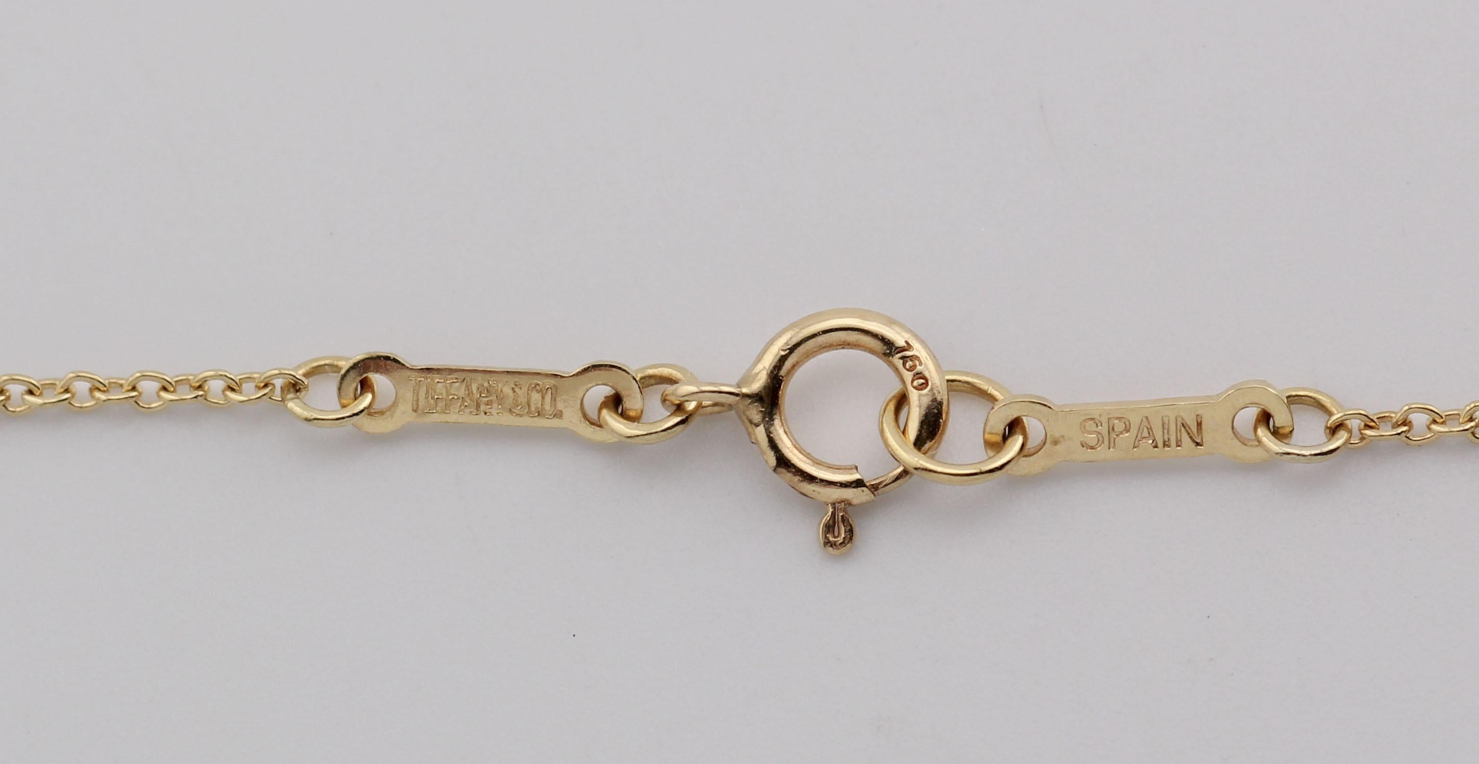 Tiffany & Co. Elsa Peretti, collana lunga con ciondolo a forma di stella di David in oro 18 carati XLarge in vendita 2