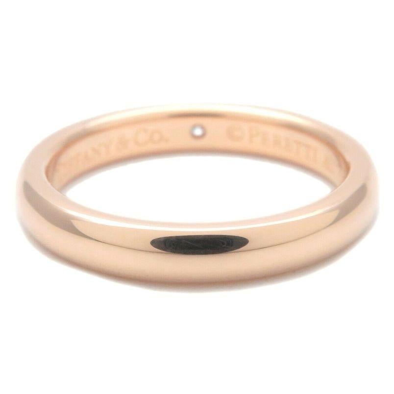 TIFFANY & Co. Elsa Peretti 18K Rose Gold .02 Diamant Band Ring 4.5 im Zustand „Hervorragend“ im Angebot in Los Angeles, CA