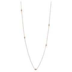 Tiffany & Co. Elsa Peretti 18 Karat Roségold Diamanten By The Yard Sprinkle Halskette