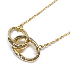 Vintage Tiffany & Co. Elsa Peretti Yellow Gold Interlocking Ovals Necklace