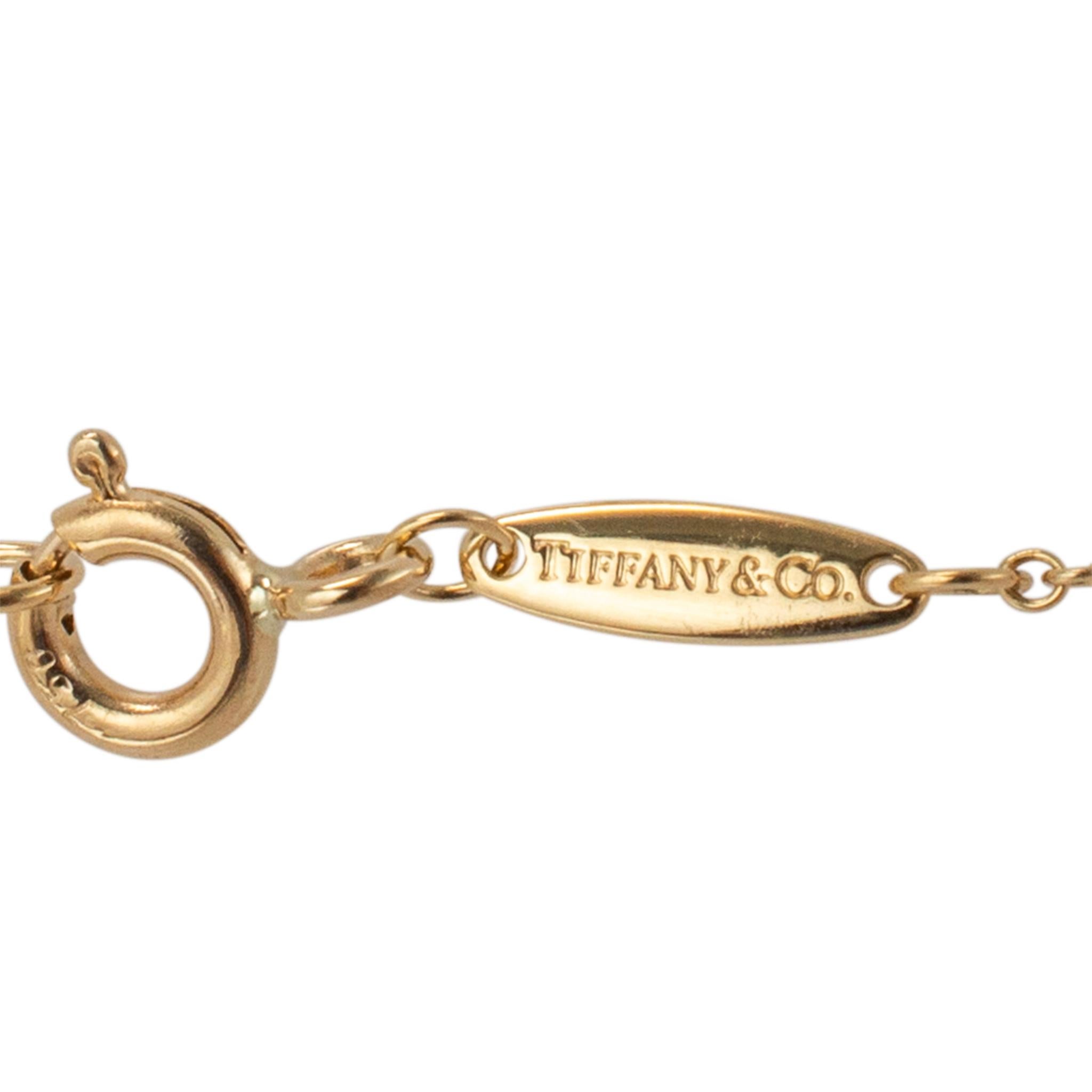 De las mujeres Tiffany & Co. Collar con Colgante de Diamante Elsa Peretti Amarillo de 18 quilates 0,12 ct en venta
