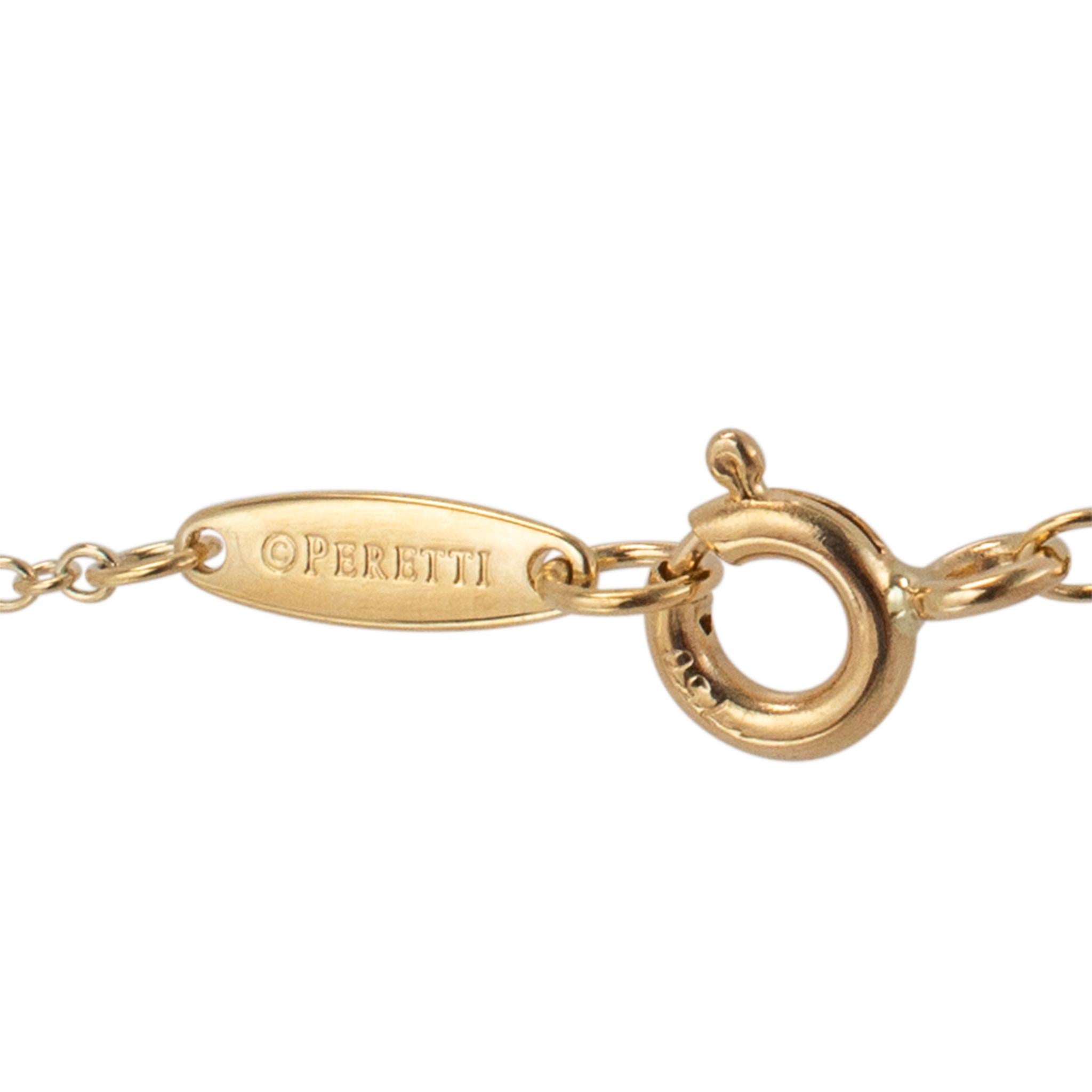 Tiffany & Co. Collar con Colgante de Diamante Elsa Peretti Amarillo de 18 quilates 0,12 ct en venta 1