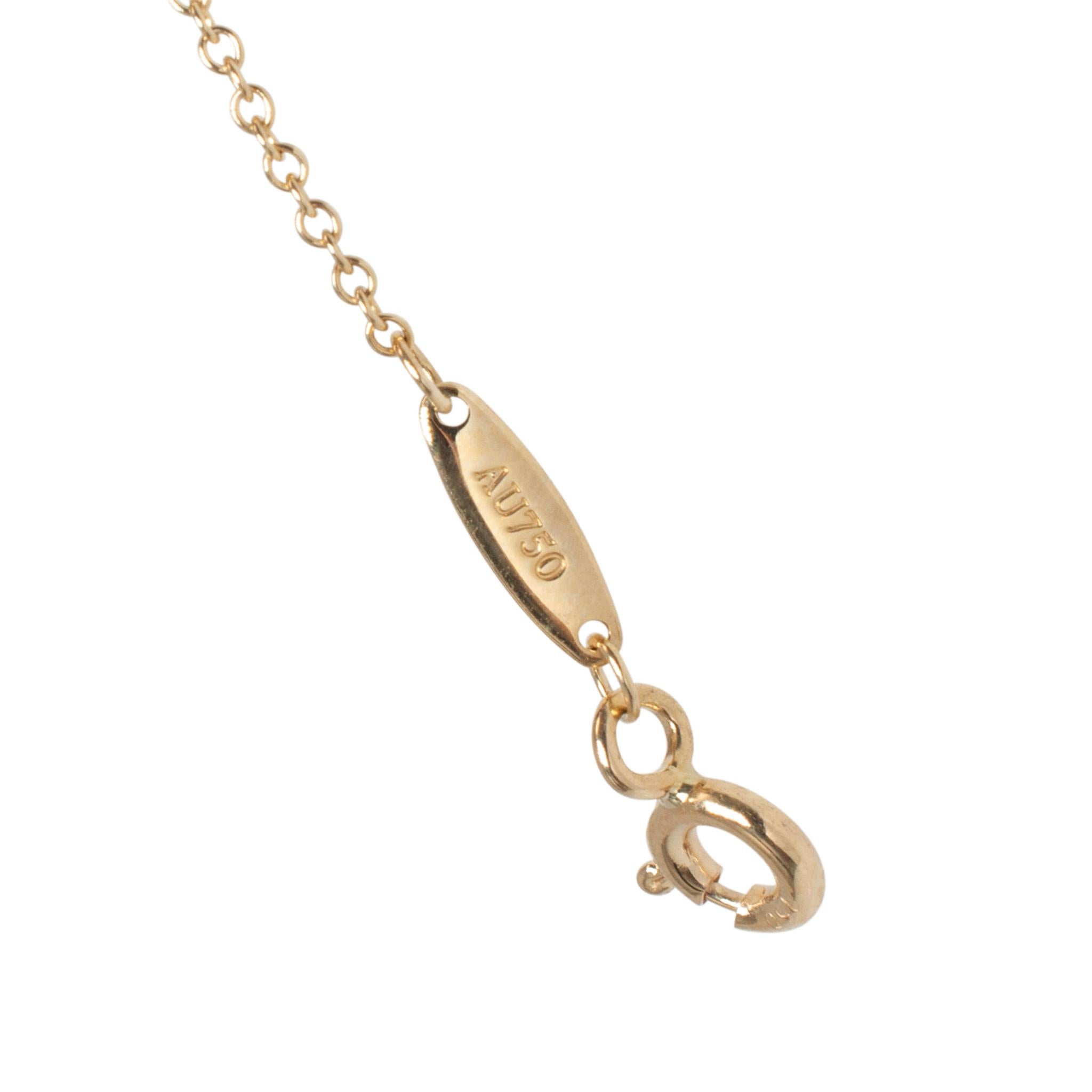 Tiffany & Co. Collar con Colgante de Diamante Elsa Peretti Amarillo de 18 quilates 0,12 ct en venta 2