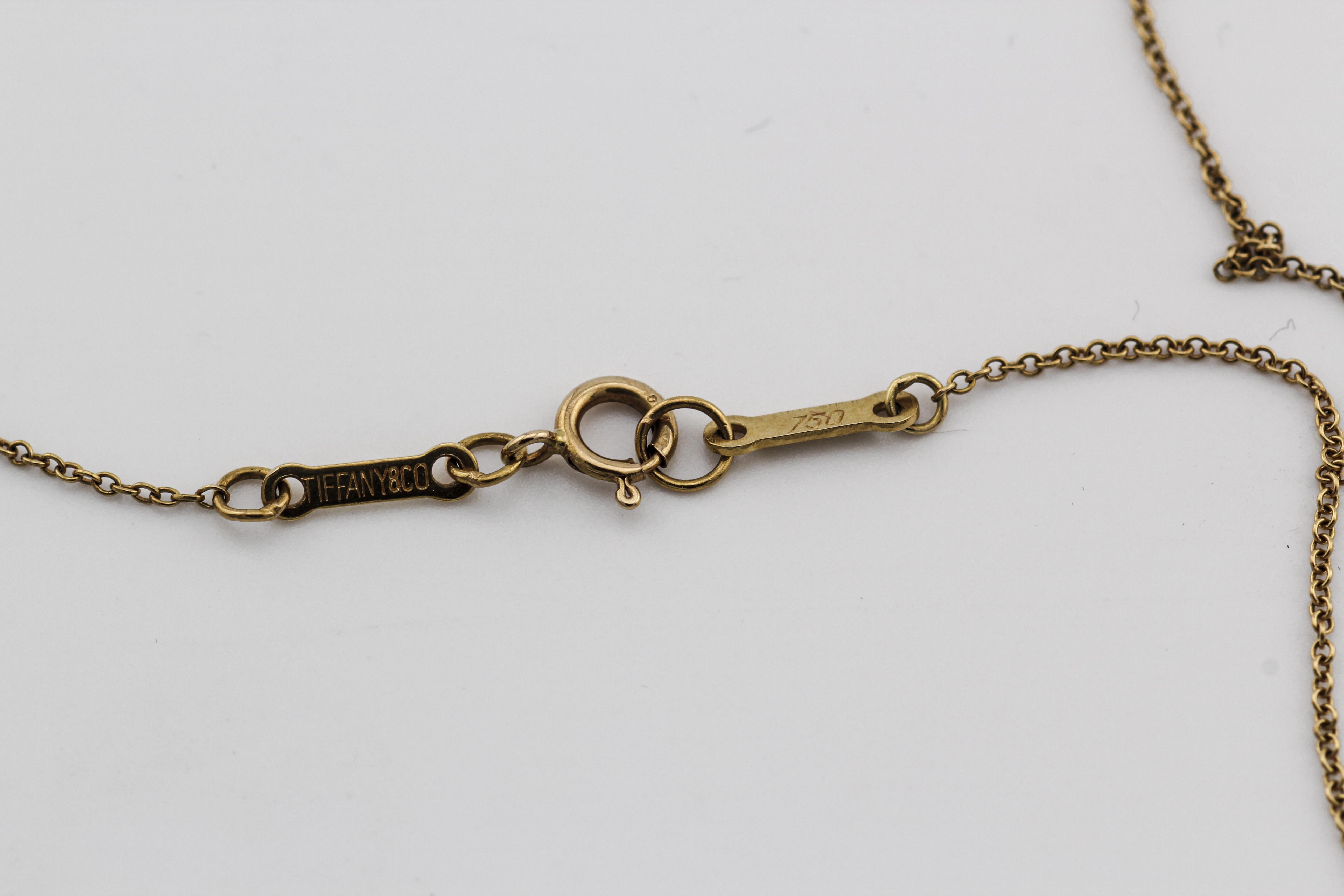 Tiffany & Co. Elsa Peretti 18K Yellow Gold 12 mm Star of David Pendant Necklace For Sale 2