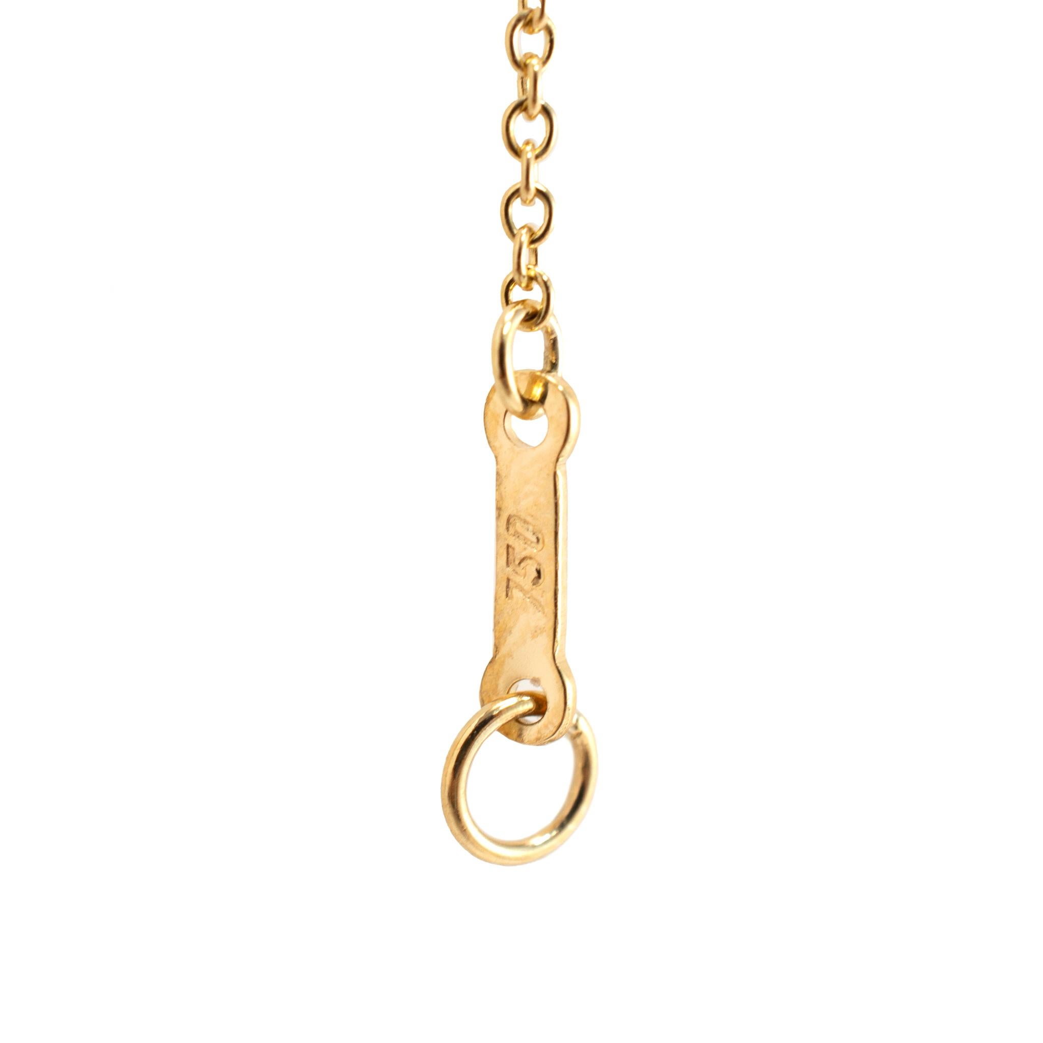 Tiffany & Co. Elsa Peretti 18K Yellow Gold 16MM Open Heart Pendant Necklace For Sale 3