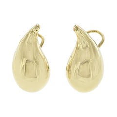 Elsa Peretti, grandes boucles d'oreilles en goutte d'oreilles en or jaune 18 carats, 21,1 grammes