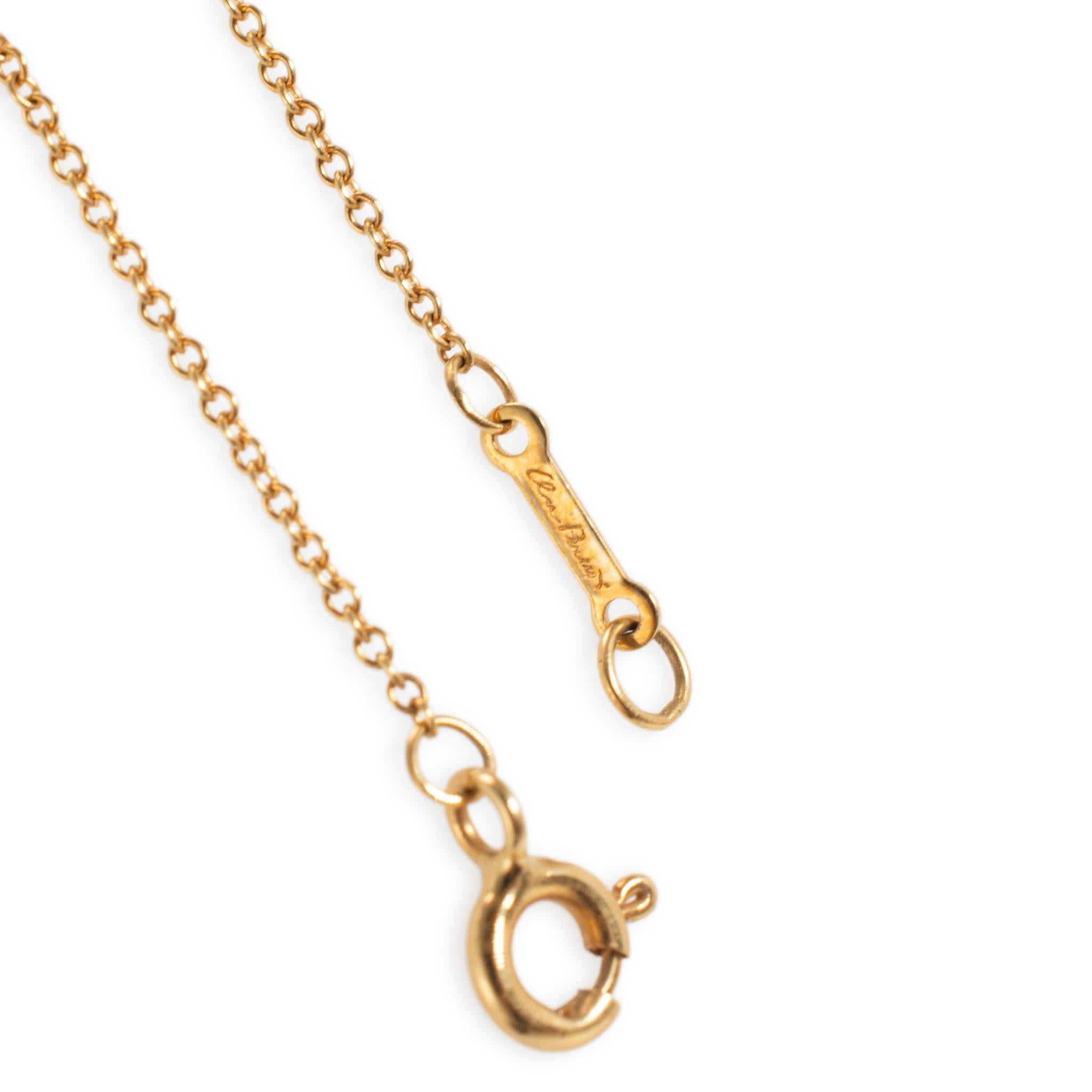 Tiffany & Co. Elsa Peretti 18K Gelbgold 3 Diamanten pro Yard Armband Damen im Angebot