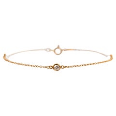 Tiffany & Co. Elsa Peretti 18K Yellow Gold 3 Diamonds by the Yard Bracelet