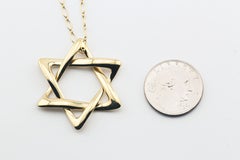 Tiffany & Co. Elsa Peretti 18K Yellow Gold 40 mm Star of David Long Necklace