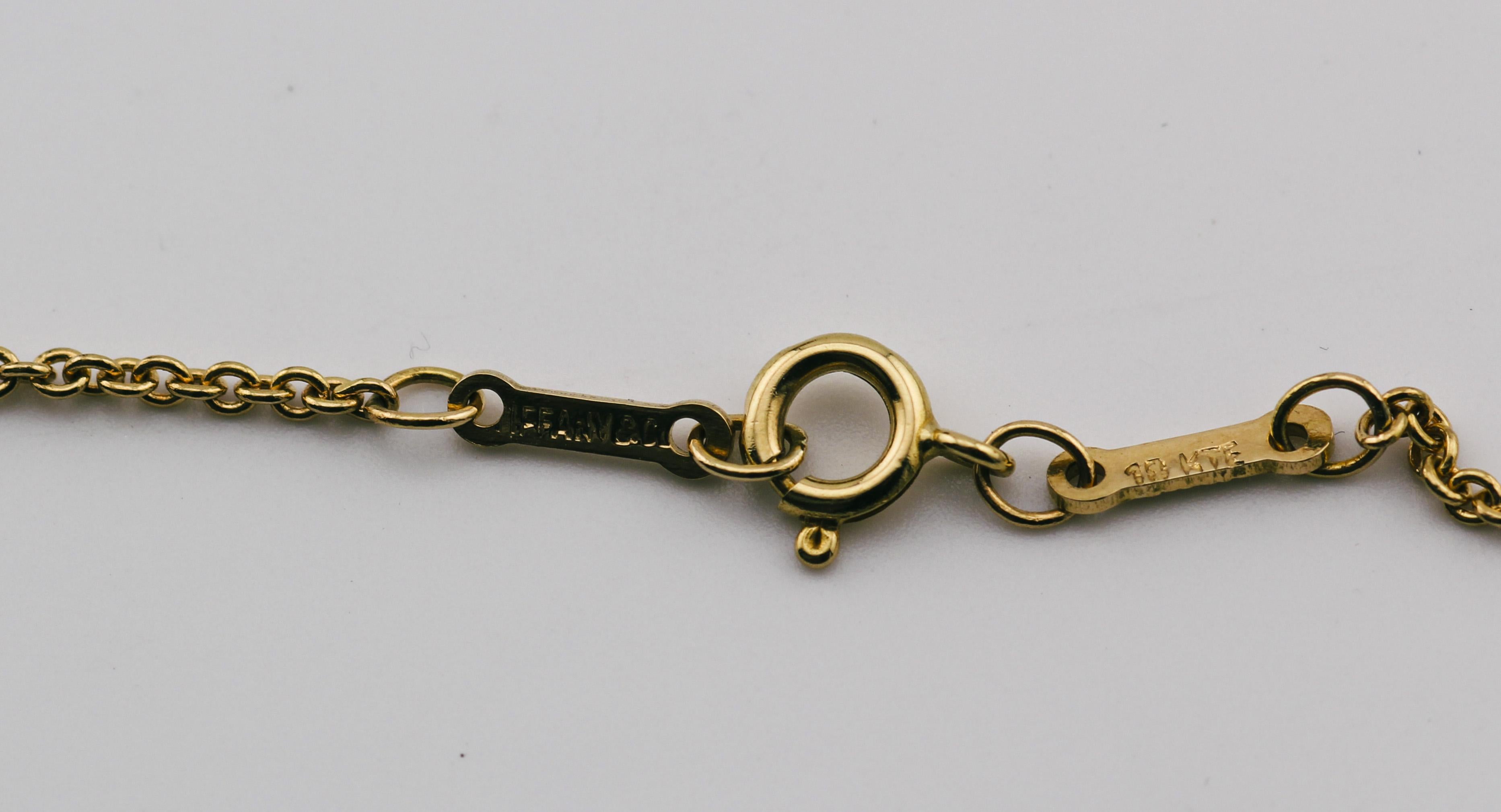 Tiffany & Co. Elsa Peretti, collier pendentif Étoile de David en or jaune 18 carats, 40 mm en vente 1