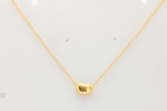 Tiffany & Co Elsa Peretti 18k Yellow Gold 9mm Bean Necklace