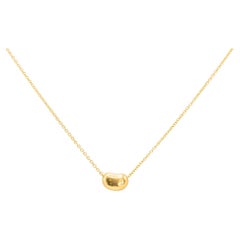 Tiffany & Co Elsa Peretti 18k Yellow Gold 9mm Bean Necklace