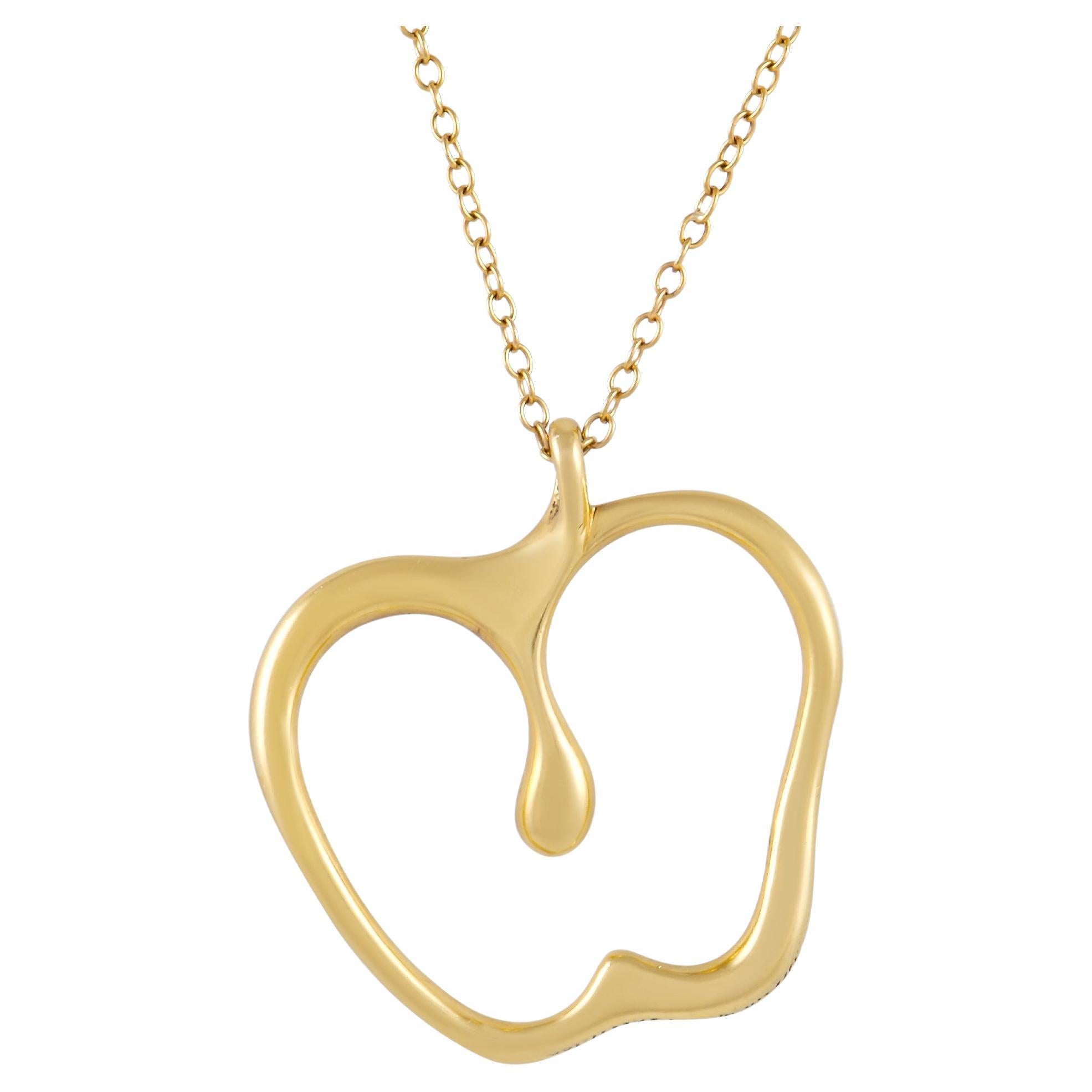 Tiffany & Co. Elsa Peretti 18K Yellow Gold Apple Pendant Necklace
