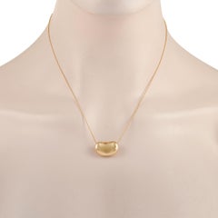 Tiffany & Co. Elsa Peretti 18k Yellow Gold Bean Pendant Necklace