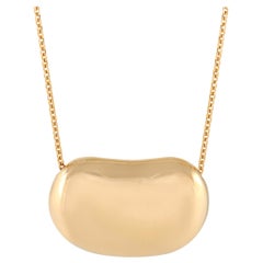 Tiffany & Co. Elsa Peretti 18k Yellow Gold Bean Pendant Necklace