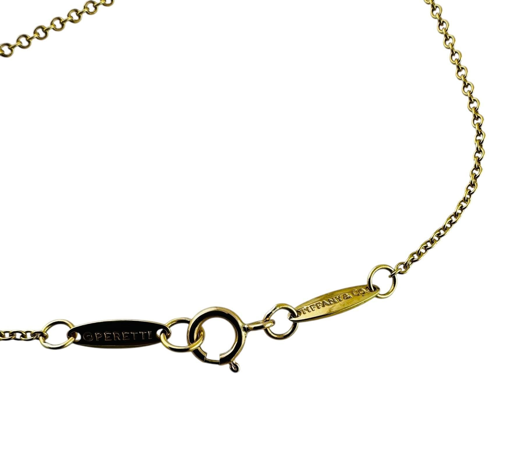 Tiffany & Co. Elsa Peretti 18K Yellow Gold Bottle Jug Pendant Necklace #20696 For Sale 3