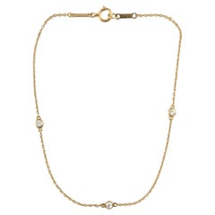 Tiffany & Co Elsa Peretti 18K Yellow Gold Chain Diamond by the Yard Bracelet