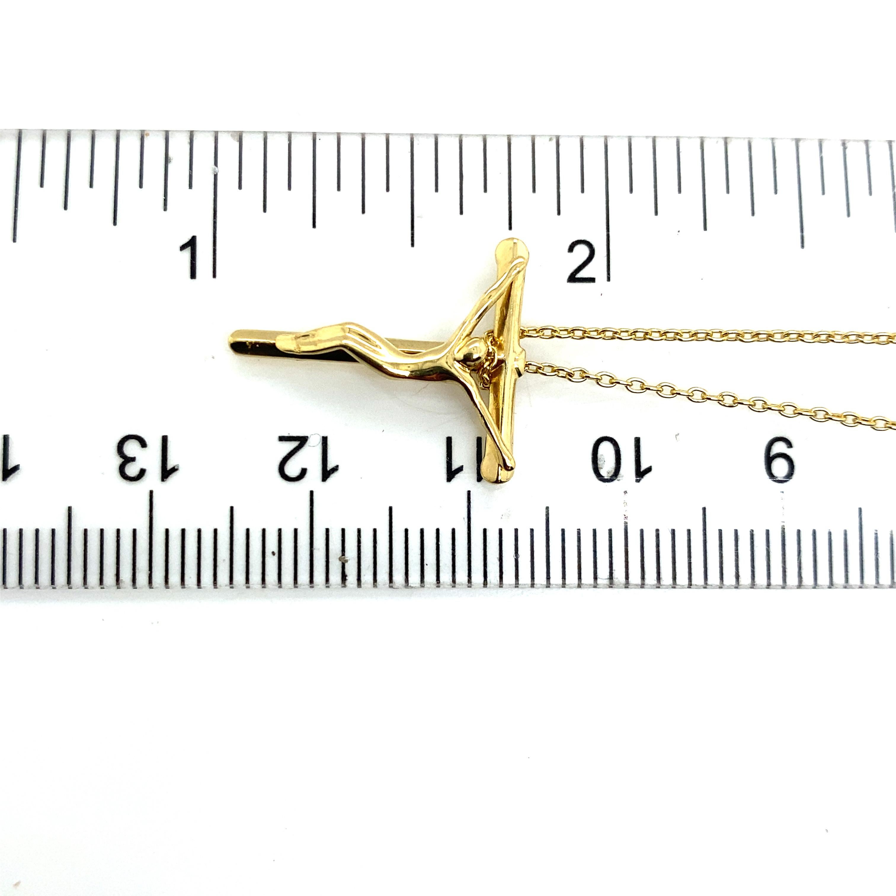 Tiffany & Co. Elsa Peretti 18k Yellow Gold Crucifix and Chain 5