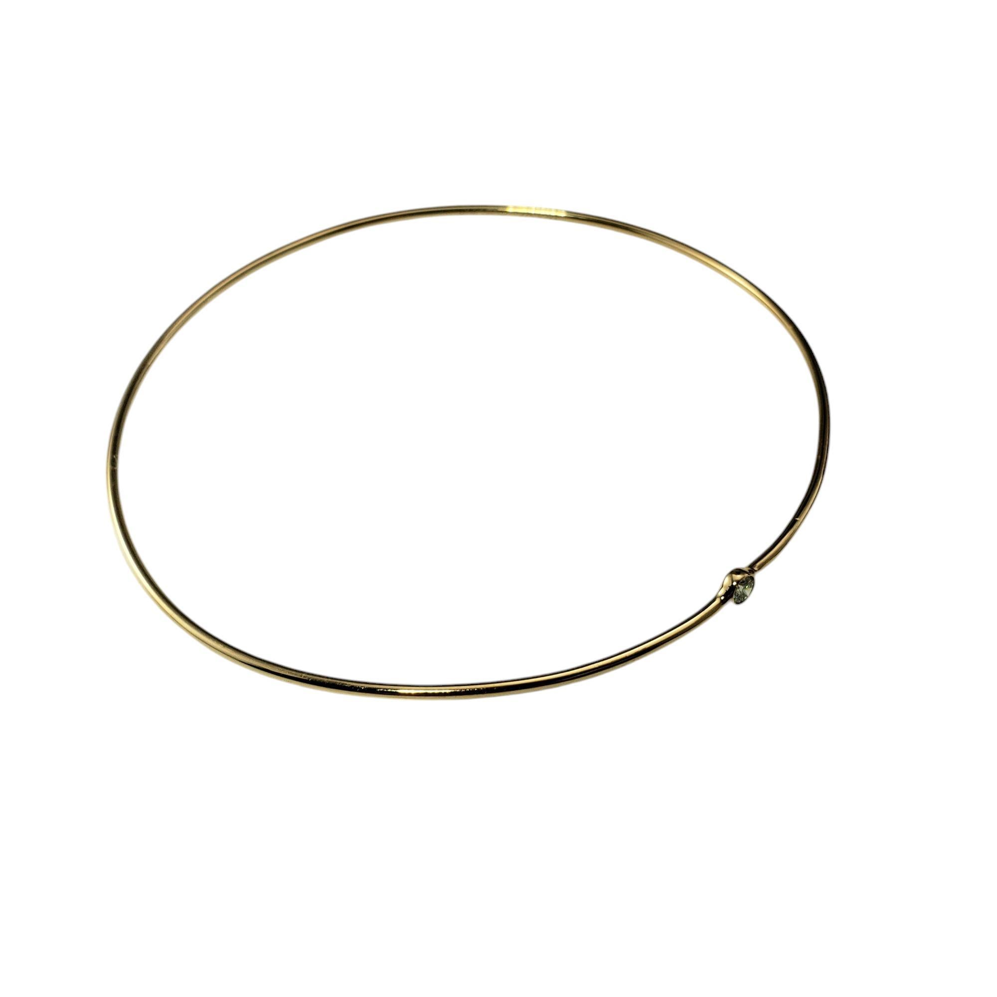 Contemporary Tiffany & Co. Elsa Peretti 18K Yellow Gold Diamond Bangle Bracelet #21360 For Sale