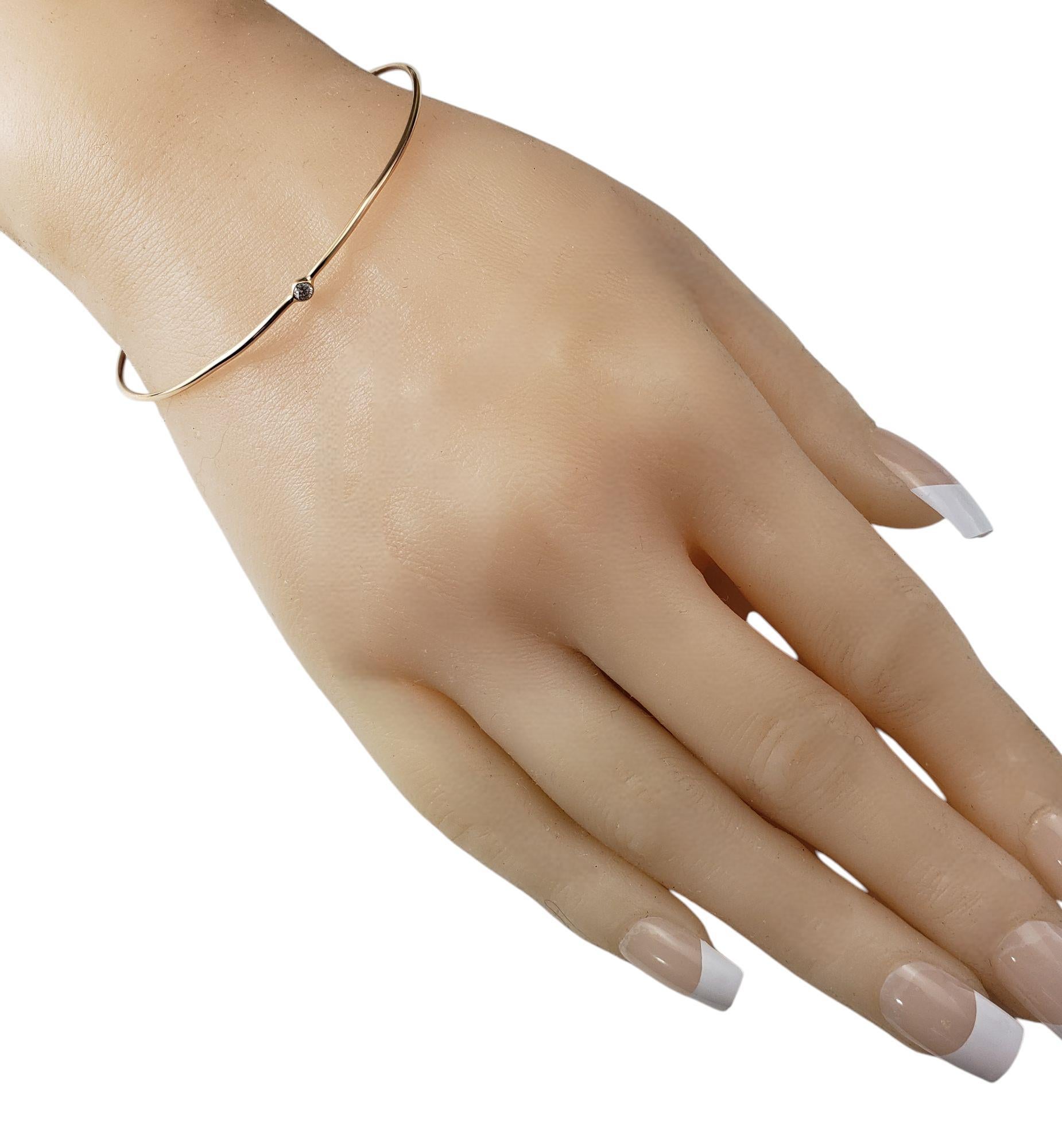 Tiffany & Co. Elsa Peretti 18K Yellow Gold Diamond Bangle Bracelet #21360 In Good Condition For Sale In Washington Depot, CT