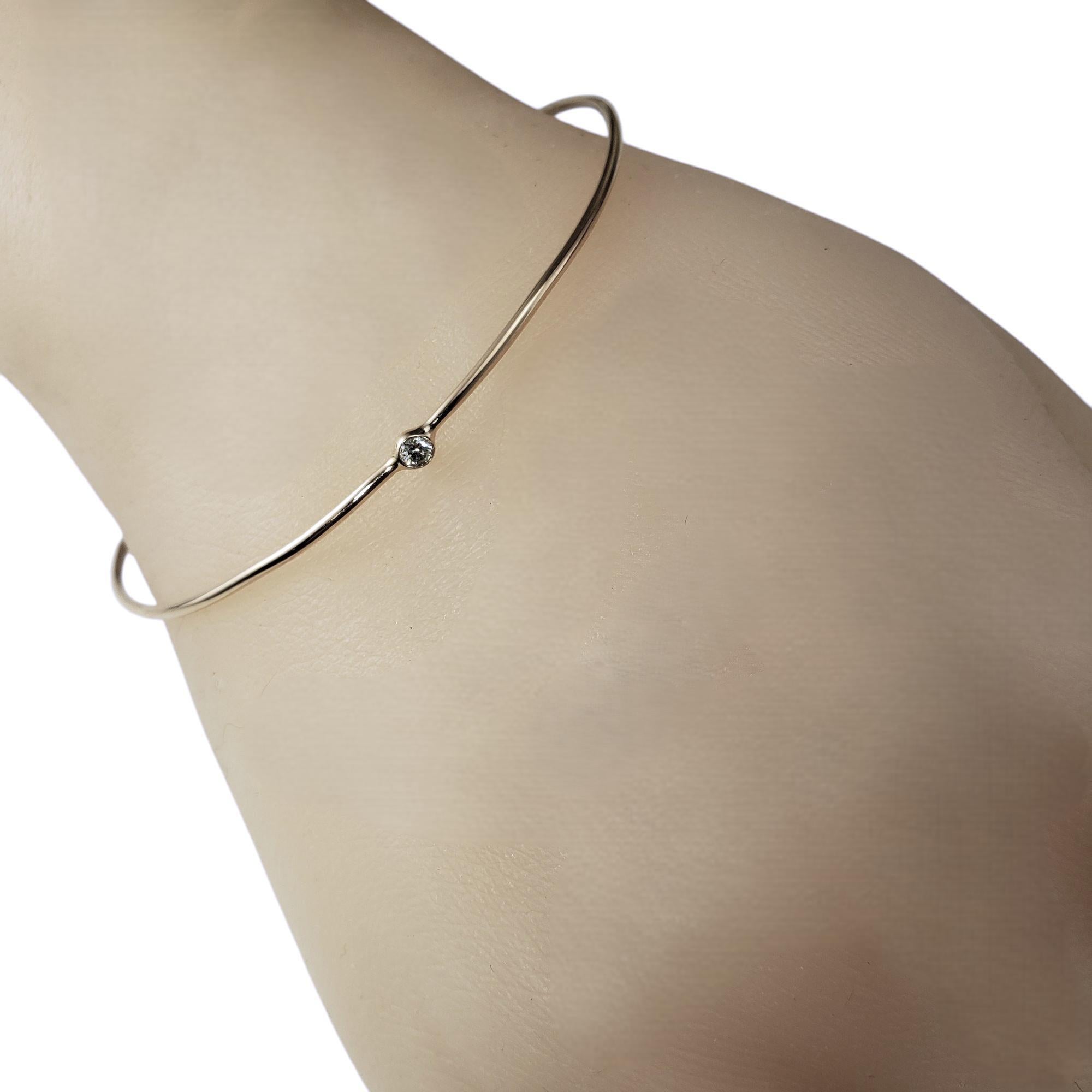 Women's Tiffany & Co. Elsa Peretti 18K Yellow Gold Diamond Bangle Bracelet #21360 For Sale