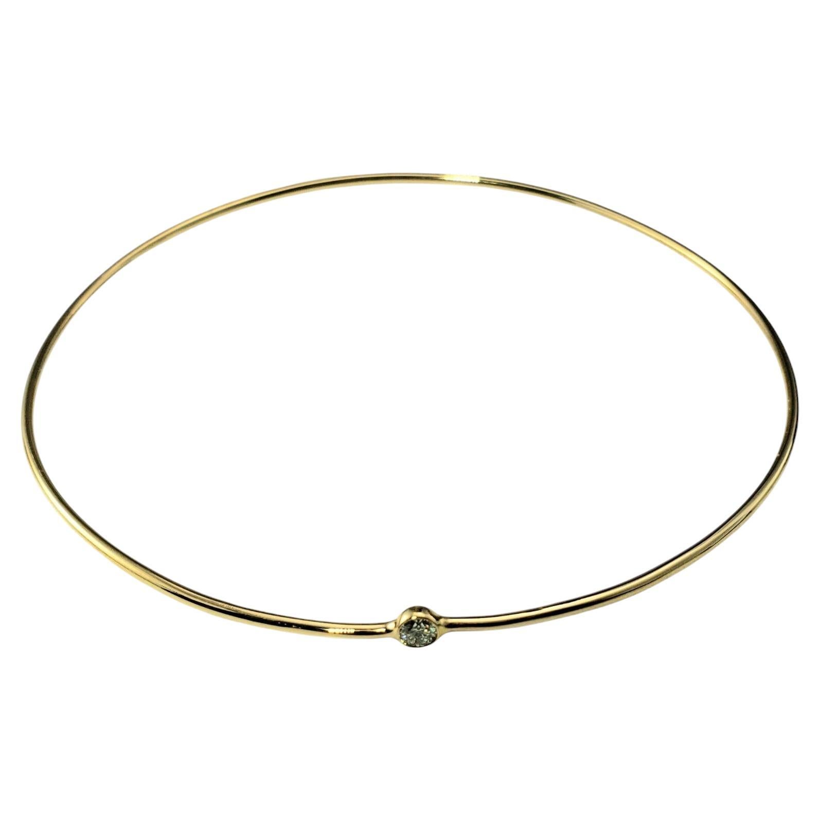 Tiffany & Co. Elsa Peretti 18K Yellow Gold Diamond Bangle Bracelet #21360