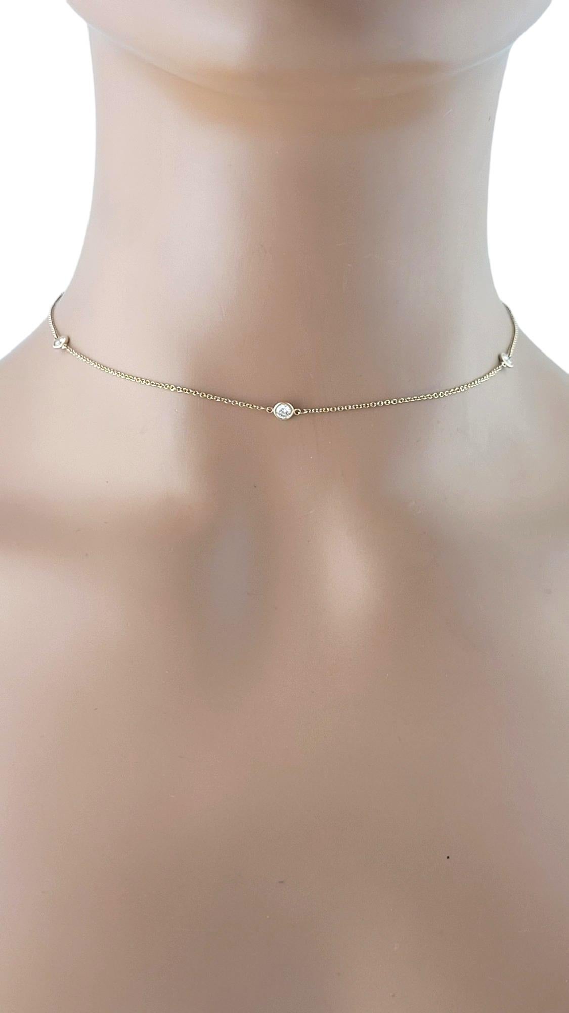 Tiffany & Co. Elsa Peretti 18K Yellow Gold Diamond By Yard Necklace #17056 For Sale 5