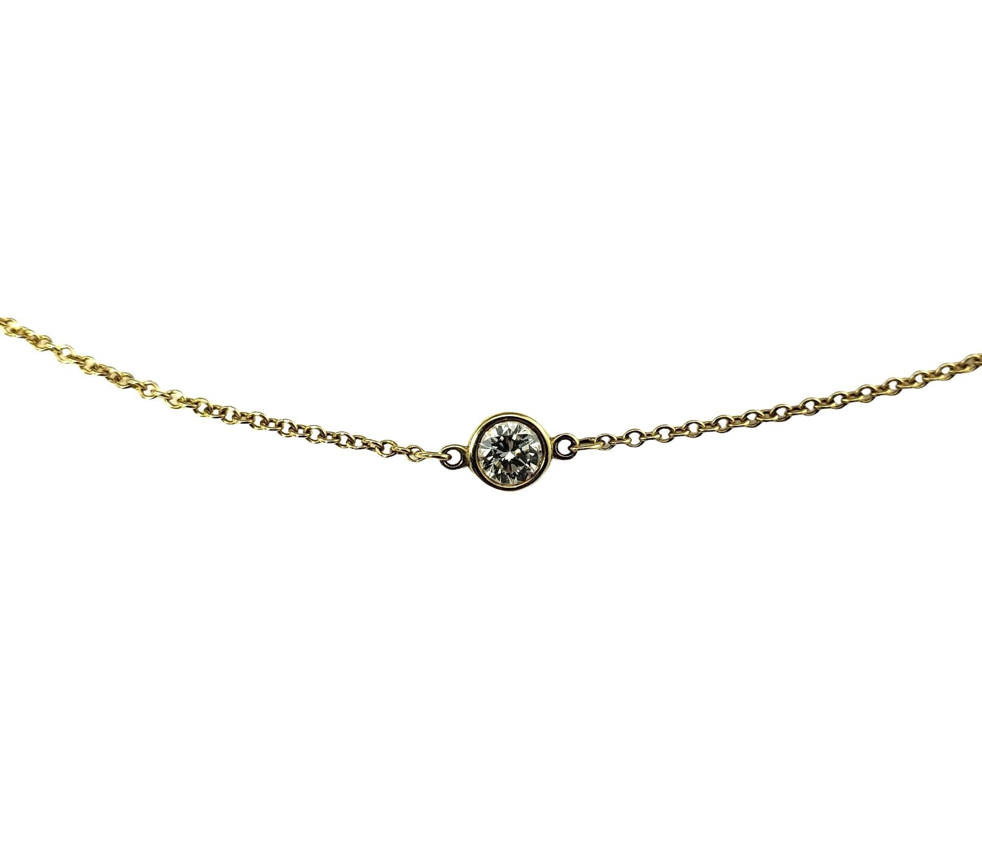Tiffany & Co. Elsa Peretti 18 Karat Gelbgold Diamant By Yard Halskette #17056 im Zustand „Gut“ im Angebot in Washington Depot, CT