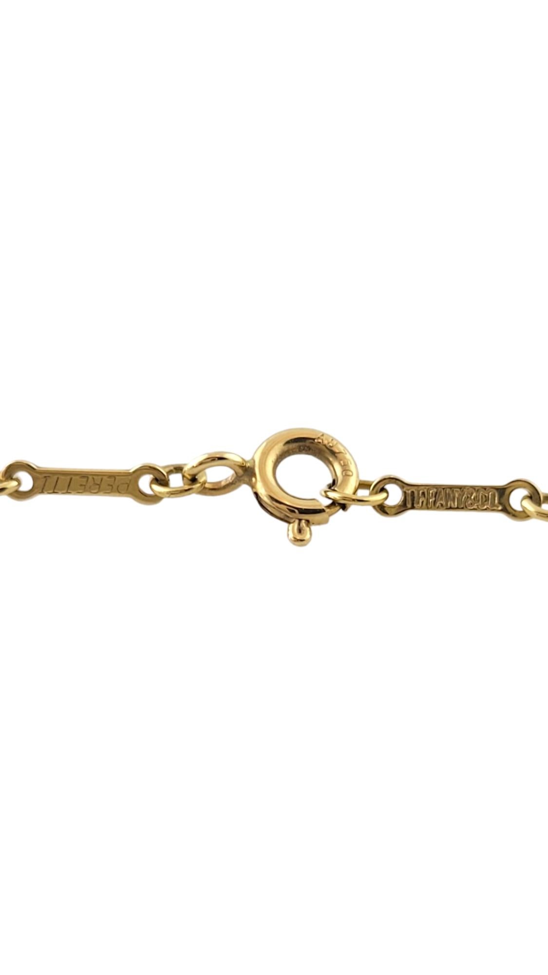 Women's Tiffany & Co. Elsa Peretti 18K Yellow Gold Diamond By Yard Necklace #17056 For Sale
