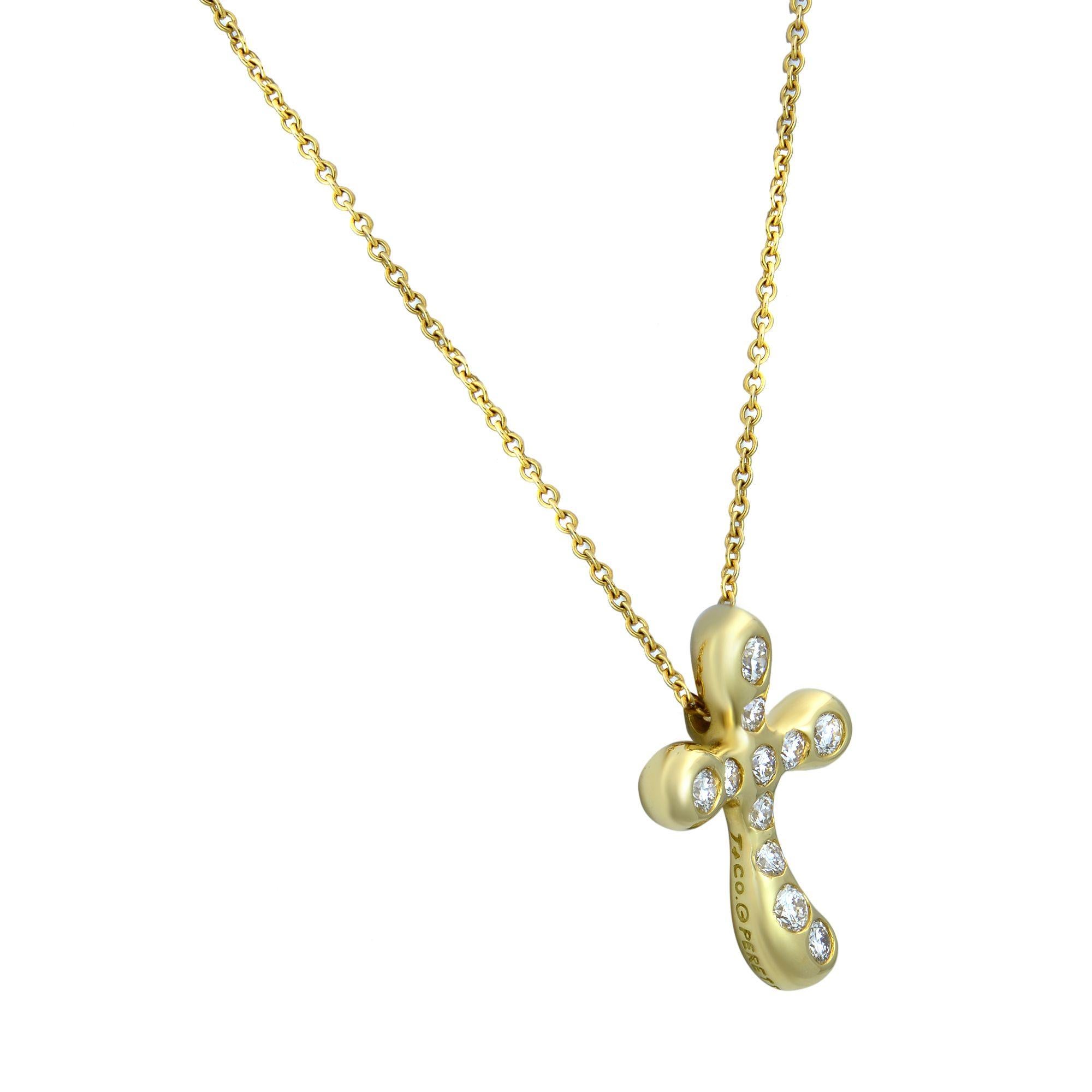 tiffany diamond cross necklace