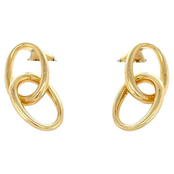 Peretti Loop Collection Tiffany and Co. Vintage 18K Yellow Gold and Onyx Cufflinks For Sale at ...