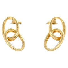 Tiffany & Co., Elsa Peretti, 18K Yellow Gold Double Loop Earrings