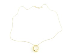 Tiffany & Co. Elsa Peretti 18 Karat Yellow Gold Eternal Circle Pendant Necklace