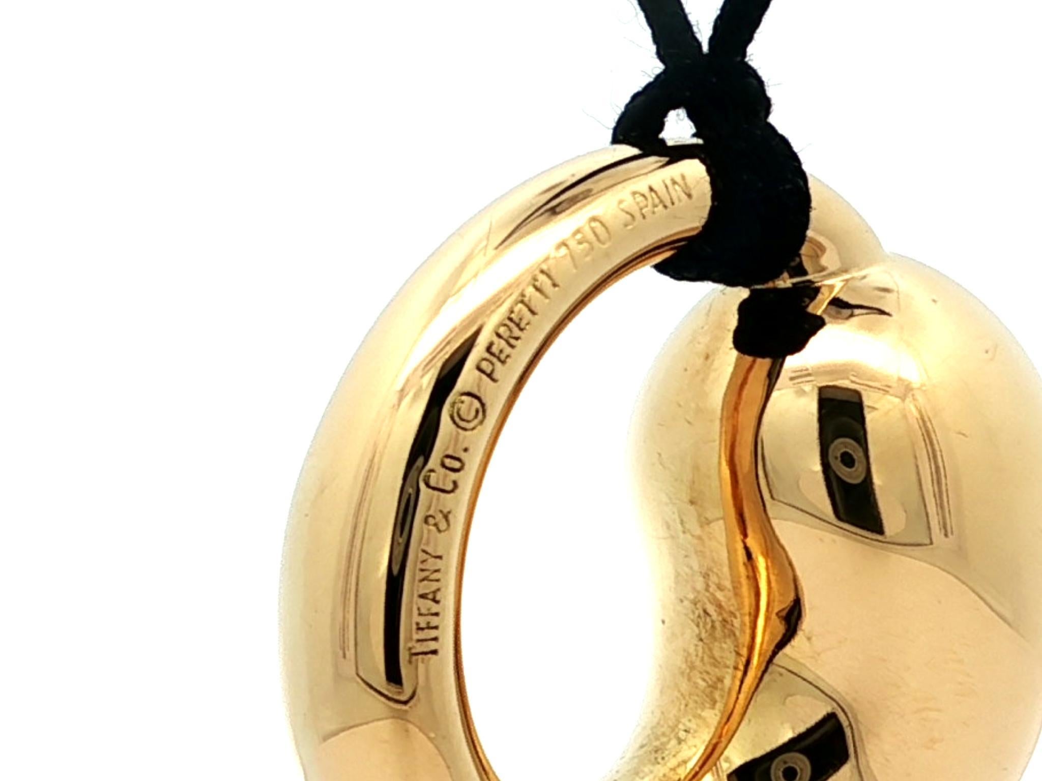 Tiffany & Co. Ciondolo a forma di cerchio eterno Elsa Peretti in oro giallo 18k Extra Large XL in vendita 2
