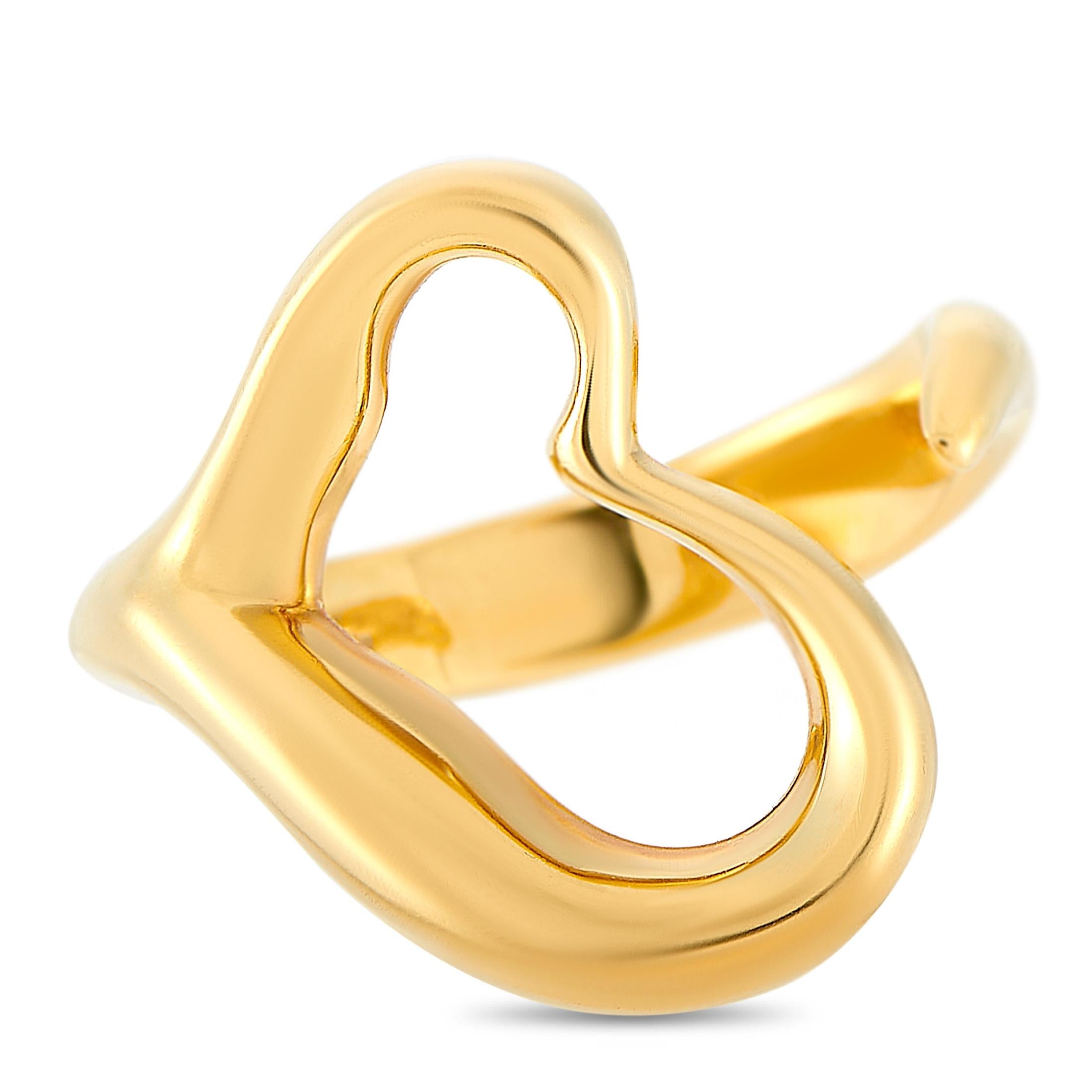 Women's Tiffany & Co. Elsa Peretti 18 Karat Yellow Gold Heart Ring