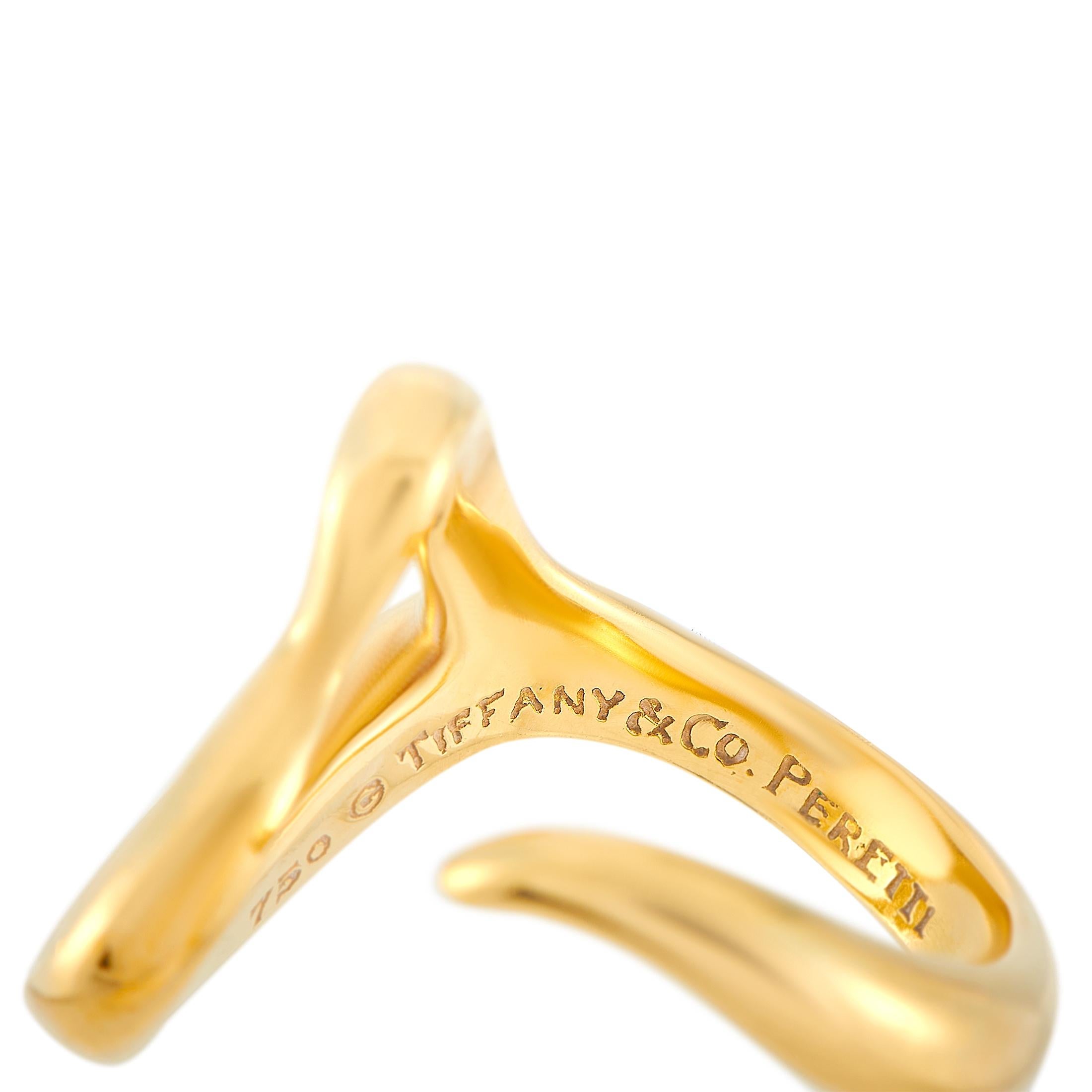 Tiffany & Co. Elsa Peretti 18 Karat Yellow Gold Heart Ring 1