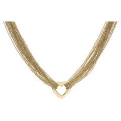 Tiffany
Co. Elsa Peretti - Collier en or jaune 18 ct à brins en forme de cœur