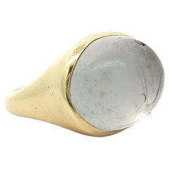 Tiffany & Co. Elsa Peretti 18k Yellow Gold Large Cabochon Rock Crystal Ring