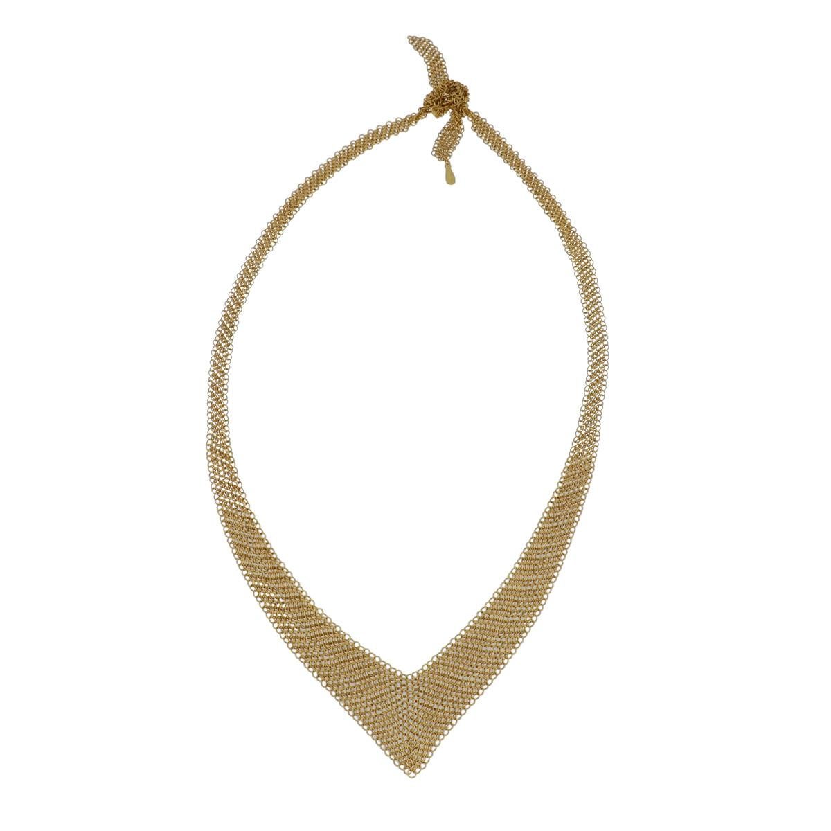 tiffany gold mesh necklace