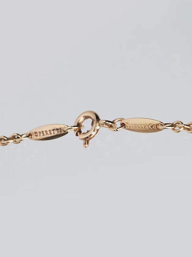 TIFFANY & CO Elsa Peretti for Tiffany & Co. 18k Yellow Gold Collana a Cuore Aperto in vendita 2