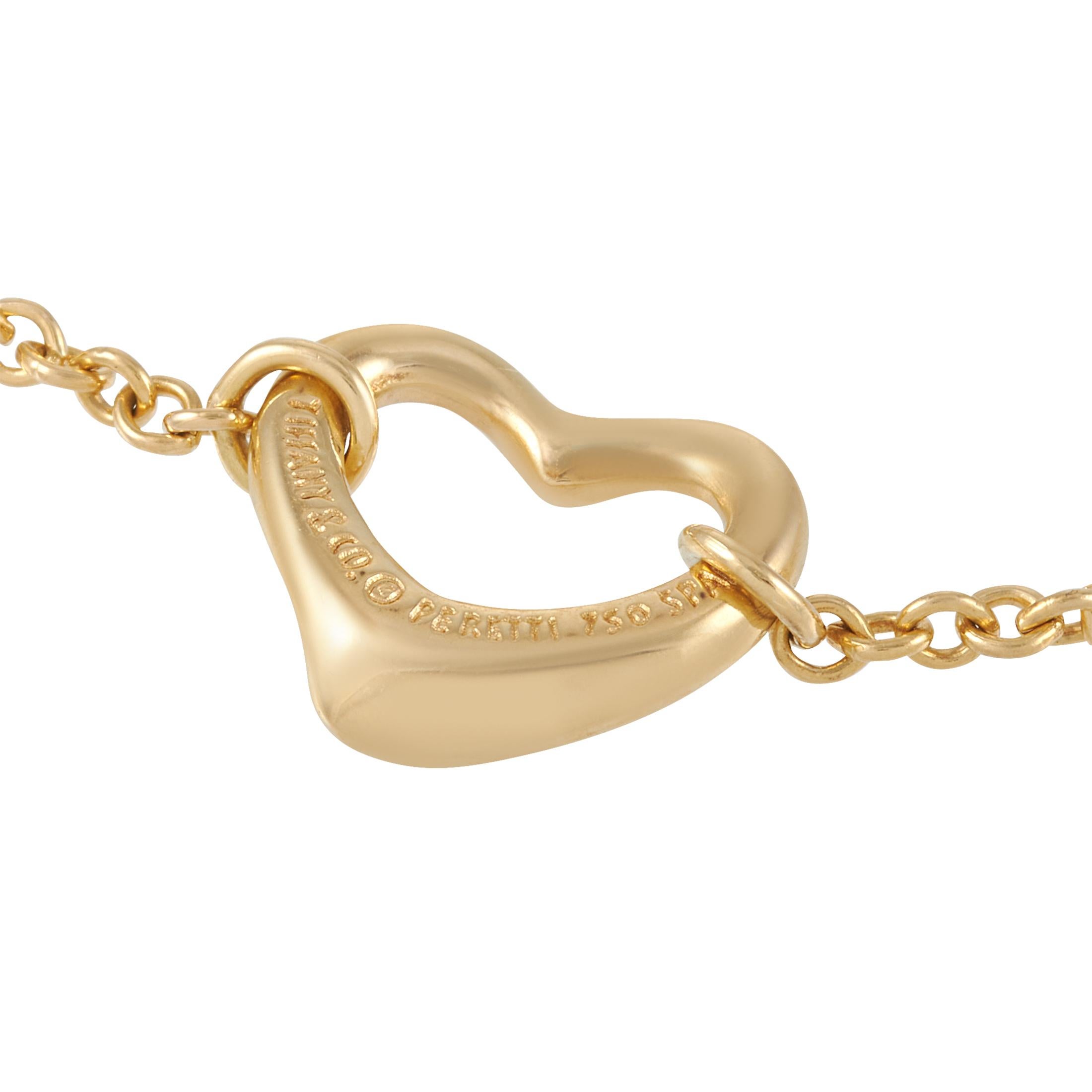 tiffany open heart bracelet gold