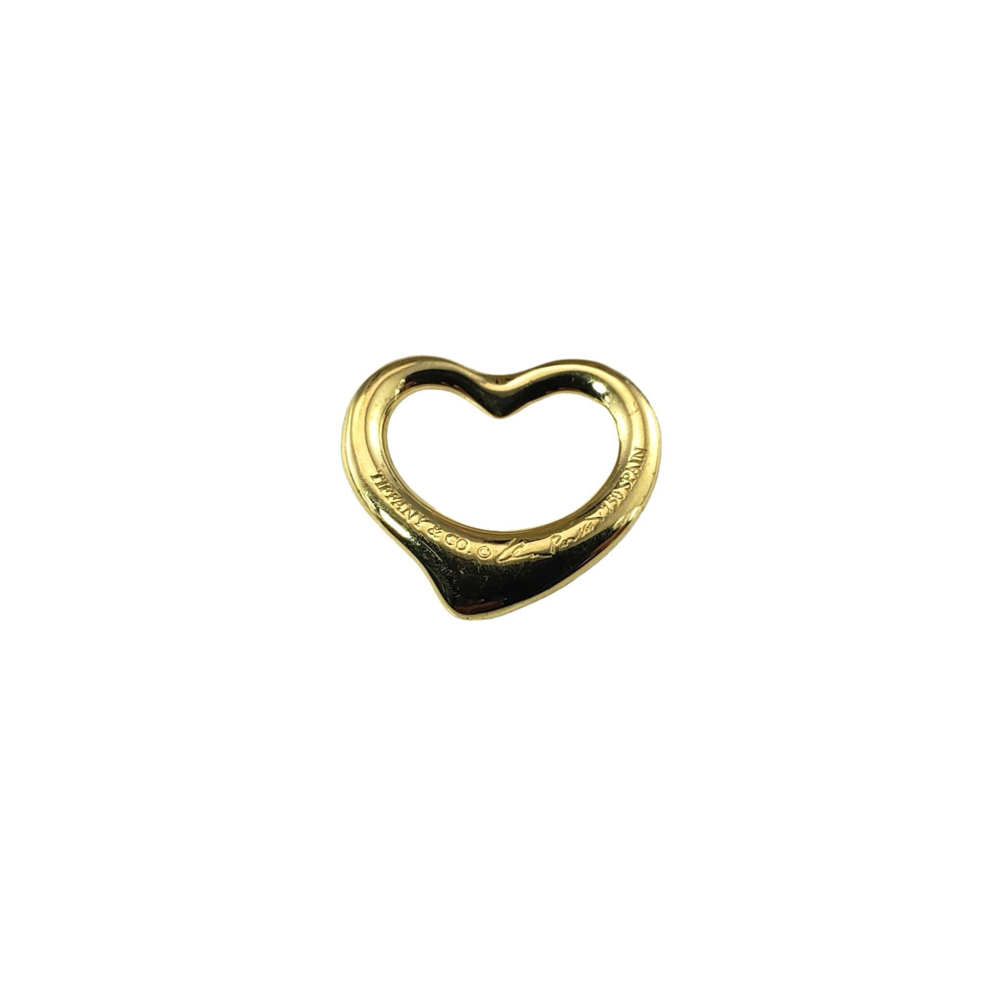 Women's Tiffany & Co. Elsa Peretti 18K Yellow Gold Open Heart Pendant #15666