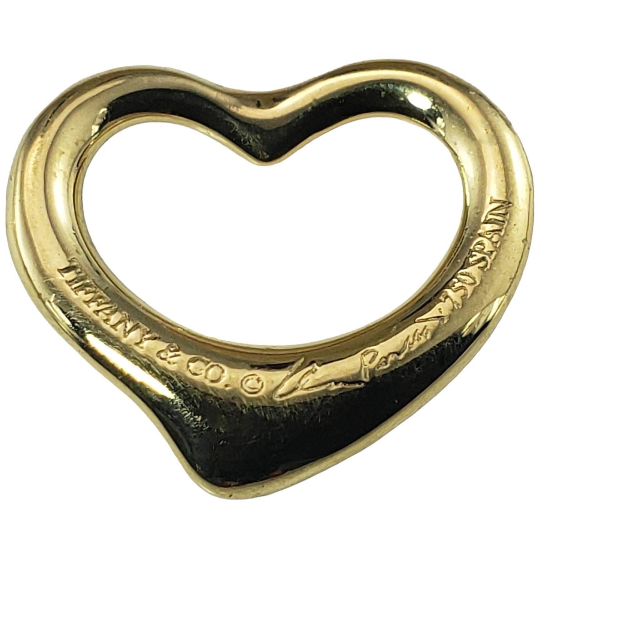 Tiffany & Co. Elsa Peretti 18K Yellow Gold Open Heart Pendant #15666 1
