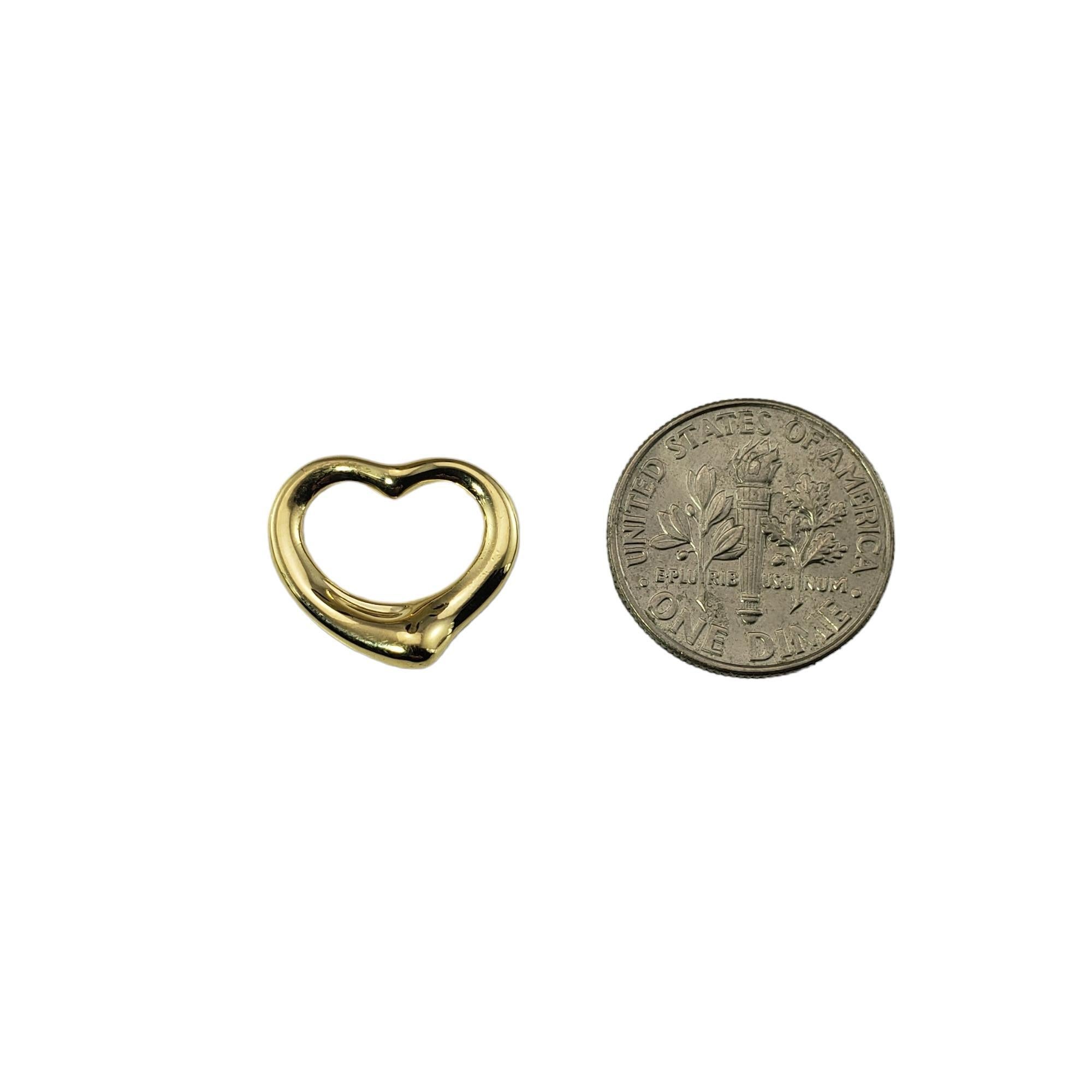 Tiffany & Co. Elsa Peretti 18K Yellow Gold Open Heart Pendant #15666 3